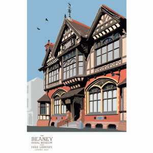 Limited edition giclee print of The Beaney, Canterbury, Kent.